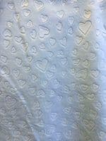 Double Sided EMBOSSED Soft Cuddle Fleece Fabric Material - BLUE HEARTS